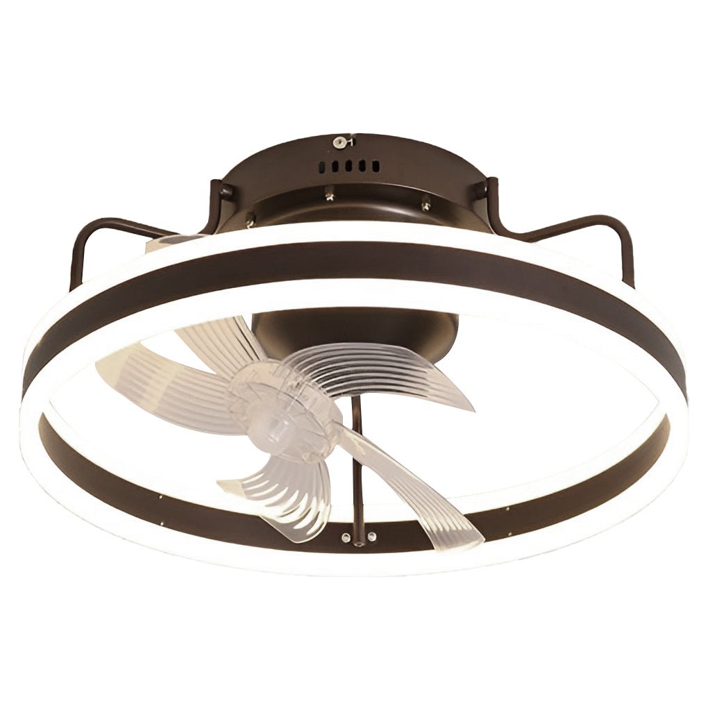 360° Rotating Round LED Ceiling Fan with Silent Operation and Remote Control