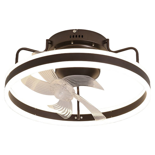360° Rotating Round LED Ceiling Fan with Silent Operation and Remote Control