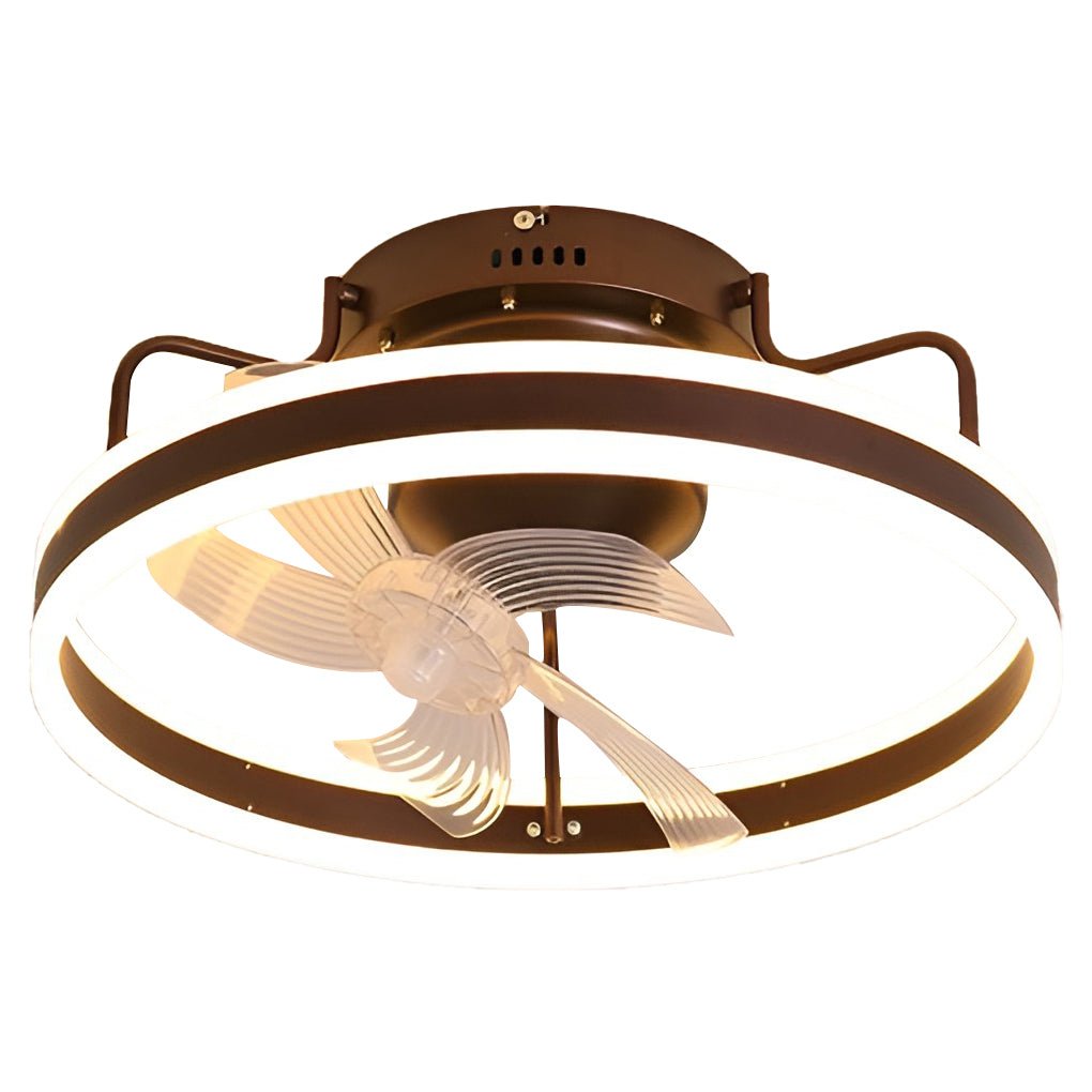 360° Rotating Round LED Ceiling Fan with Silent Operation and Remote Control