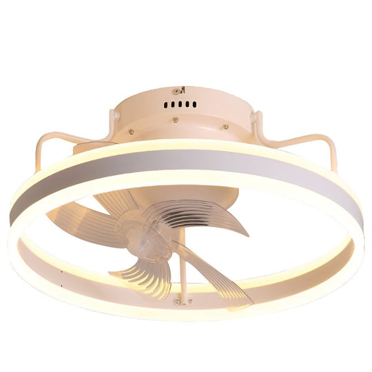 360° Rotating Round LED Ceiling Fan with Silent Operation and Remote Control