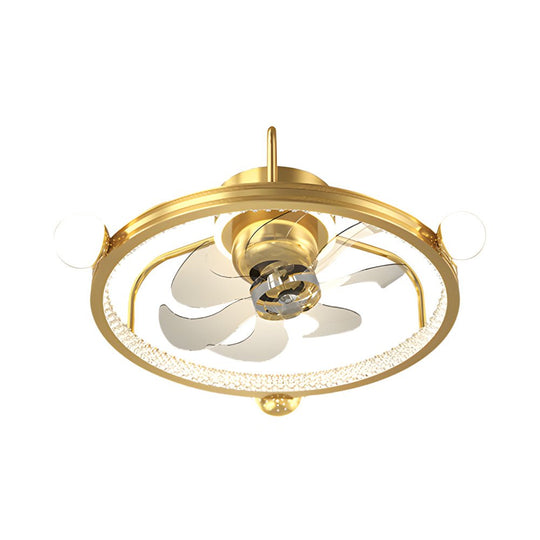 Round Acrylic Ball Decor Ceiling Fan Light
