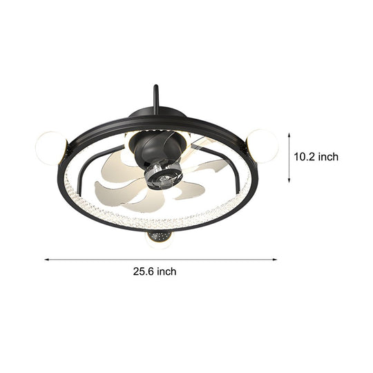 Round Acrylic Ball Decor Ceiling Fan Light