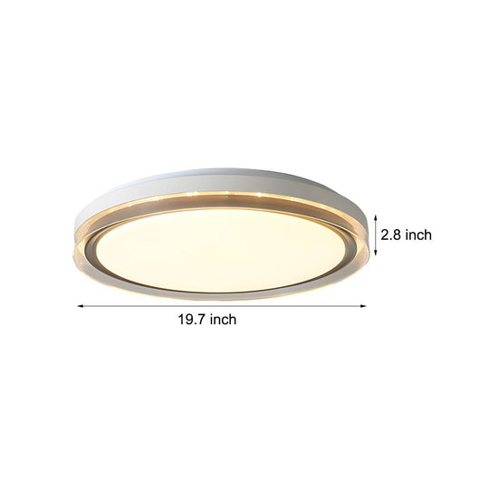 Modern Round Acrylic LED Ceiling Light – 3-Step Dimming