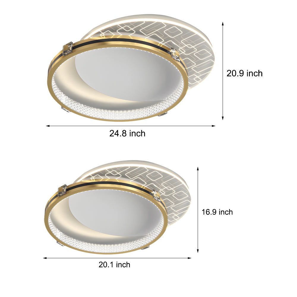 Round Acrylic Ceiling Light with 3-Step Dimming