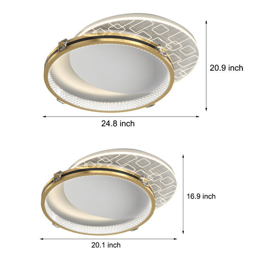 Round Acrylic Ceiling Light with 3-Step Dimming