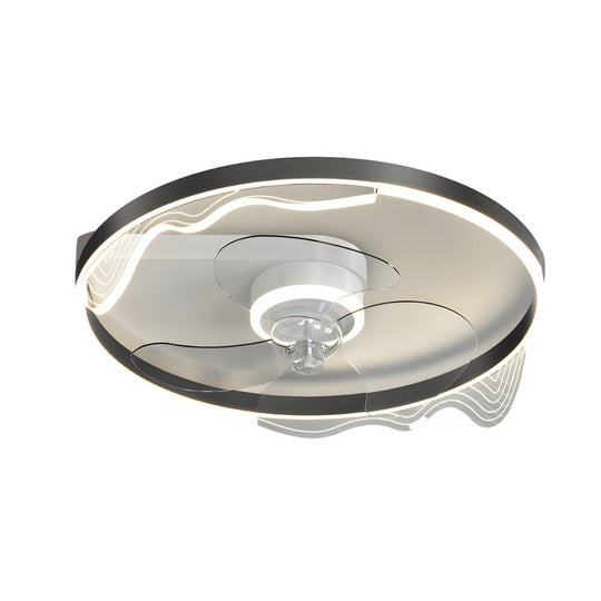Wave Decor 19.7" LED Ceiling Fan Light – Flush Mount, Black or Gold Finish