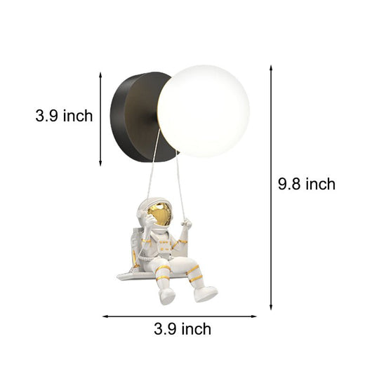 Round Ball Creative Astronaut LED Wall Light – 3 Step Dimming