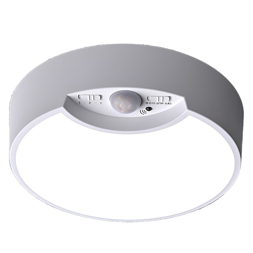 Round Motion Sensor LED Ceiling Light – Battery Operated with Remote Control