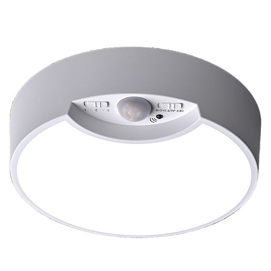Round Motion Sensor LED Ceiling Light – Battery Operated with Remote Control