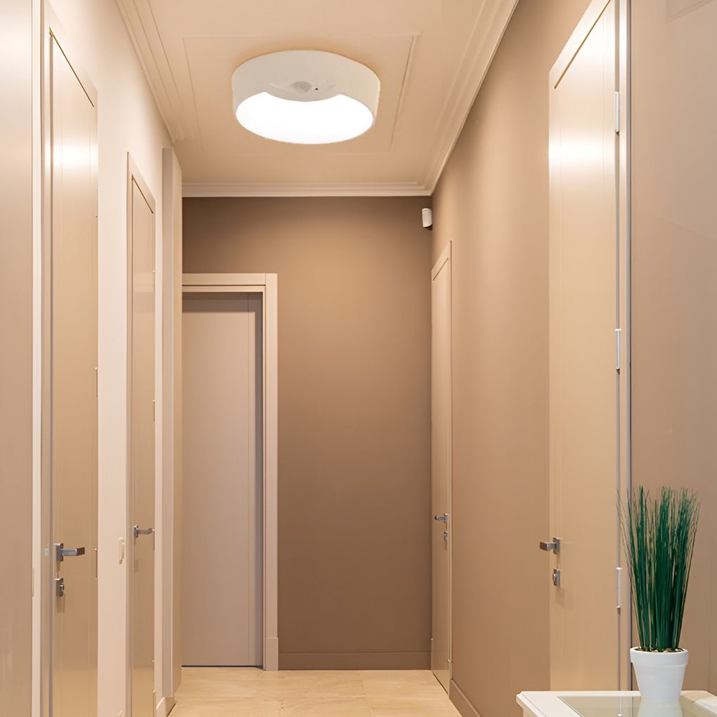 Round Motion Sensor LED Ceiling Light – Battery Operated with Remote Control