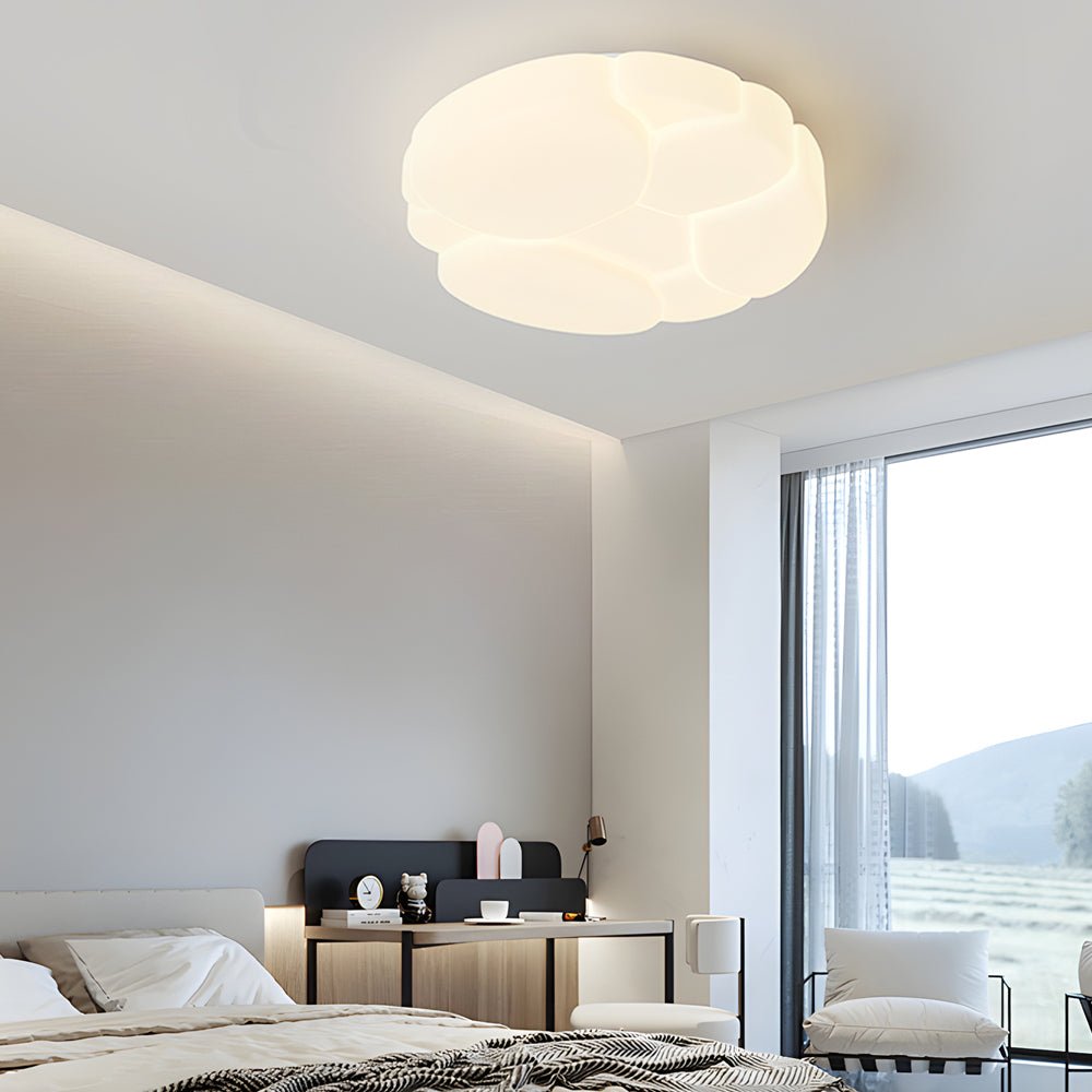 Round Cloud Ceiling Light with 3-Step Dimming