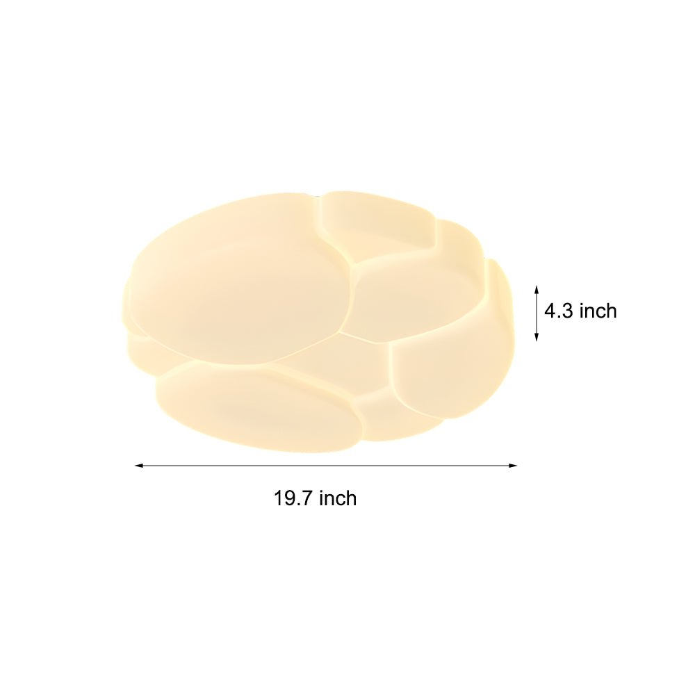 Round Cloud Ceiling Light with 3-Step Dimming