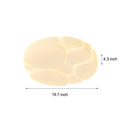 Round Cloud Ceiling Light with 3-Step Dimming