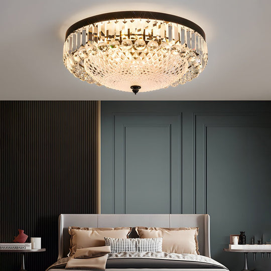 Round Crystal LED 3-Step Dimming Luxury Ceiling Light