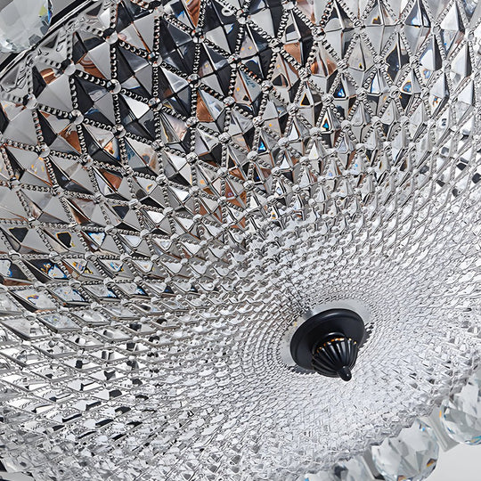 Round Crystal LED 3-Step Dimming Luxury Ceiling Light