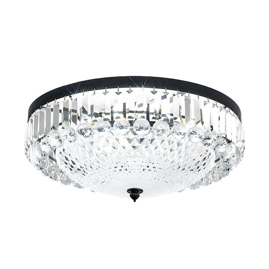 Round Crystal LED 3-Step Dimming Luxury Ceiling Light