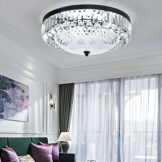 Round Crystal LED 3-Step Dimming Luxury Ceiling Light