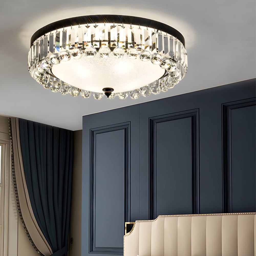 Round Crystal LED 3-Step Dimming Luxury Ceiling Light
