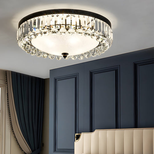 Round Crystal LED 3-Step Dimming Luxury Ceiling Light