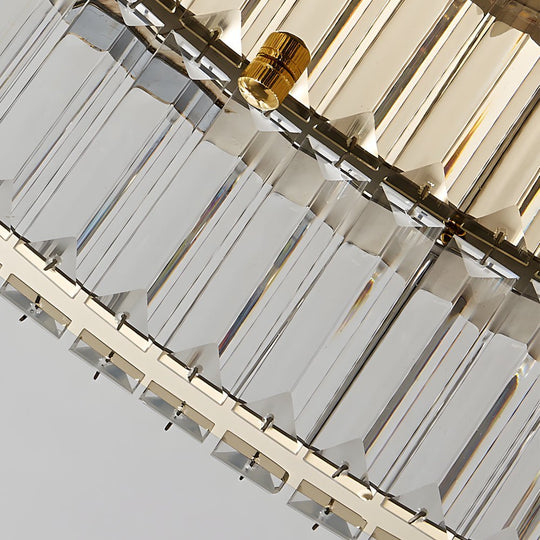 Round Crystal Stepless Dimming LED Ceiling Light – Post-Modern Luxury Fixture
