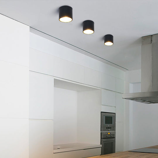 Round LED Flush Mount Ceiling Light Minimalist Waterproof Downlight