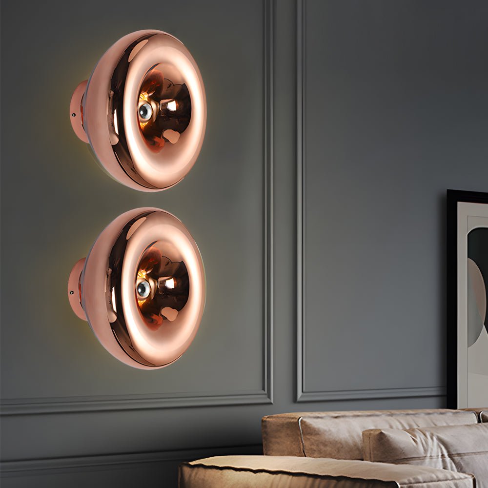 Round Glass Lava Luxury Modern Wall Light Fixture