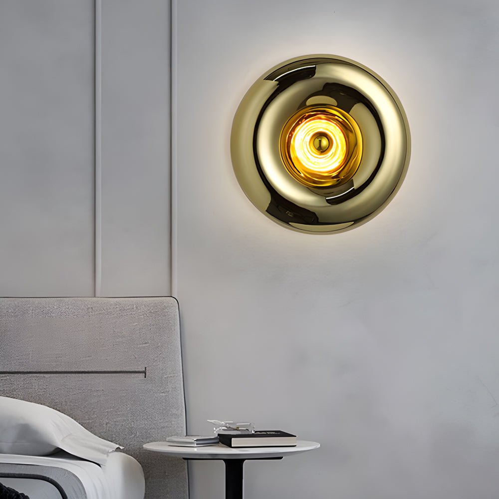 Round Glass Lava Luxury Modern Wall Light Fixture