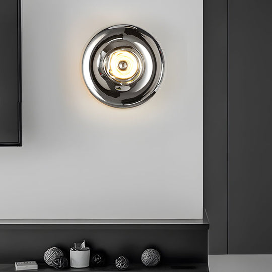Round Glass Lava Luxury Modern Wall Light Fixture