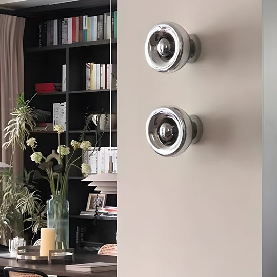 Round Glass Lava Luxury Modern Wall Light Fixture