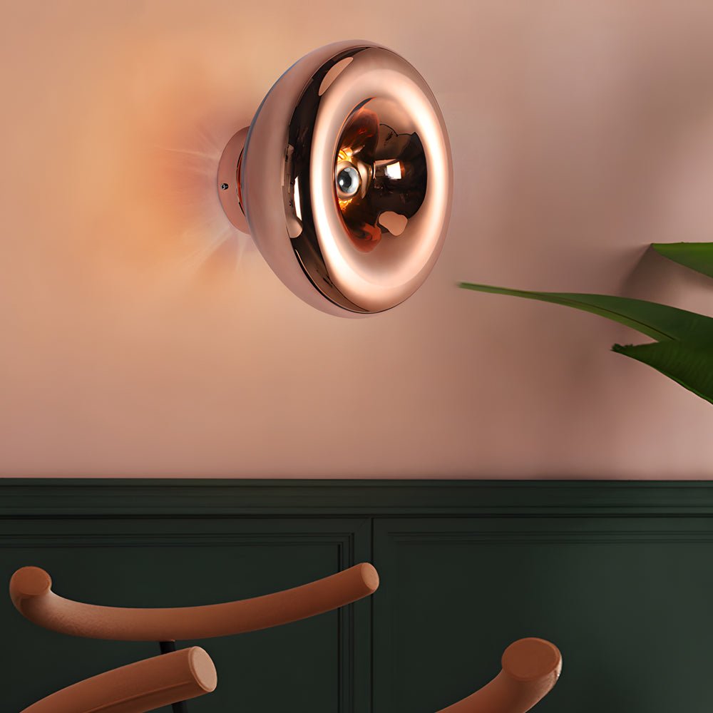 Round Glass Lava Luxury Modern Wall Light Fixture