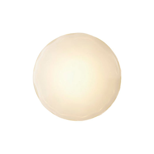 Round Glass Shell Design Wall Sconce