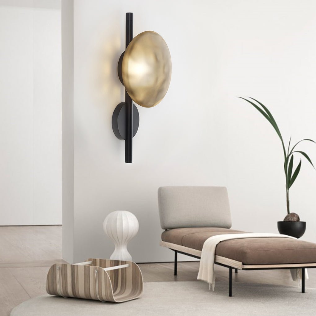 Round Glass Shell Design Wall Sconce