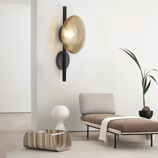 Round Glass Shell Design Wall Sconce