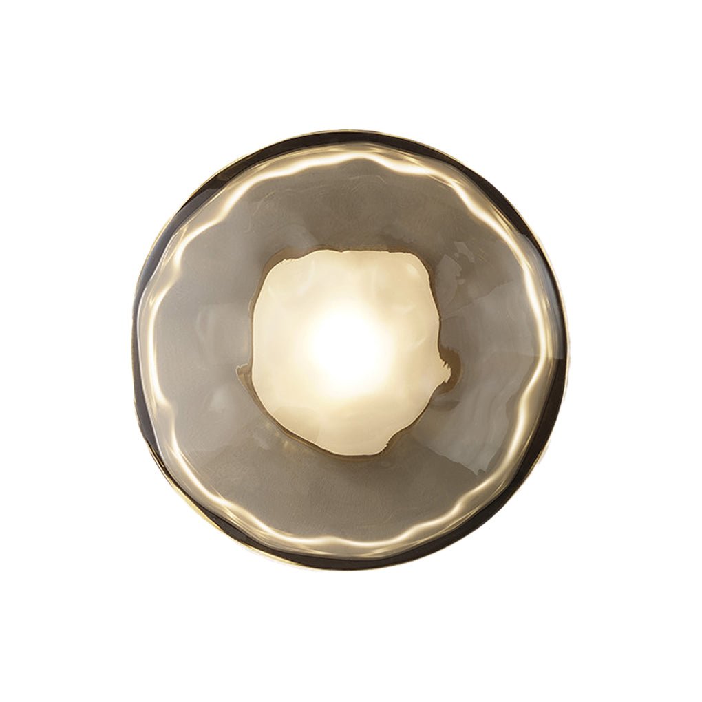 Round Glass Shell Design Wall Sconce