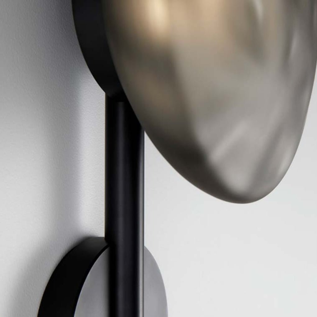 Round Glass Shell Design Wall Sconce