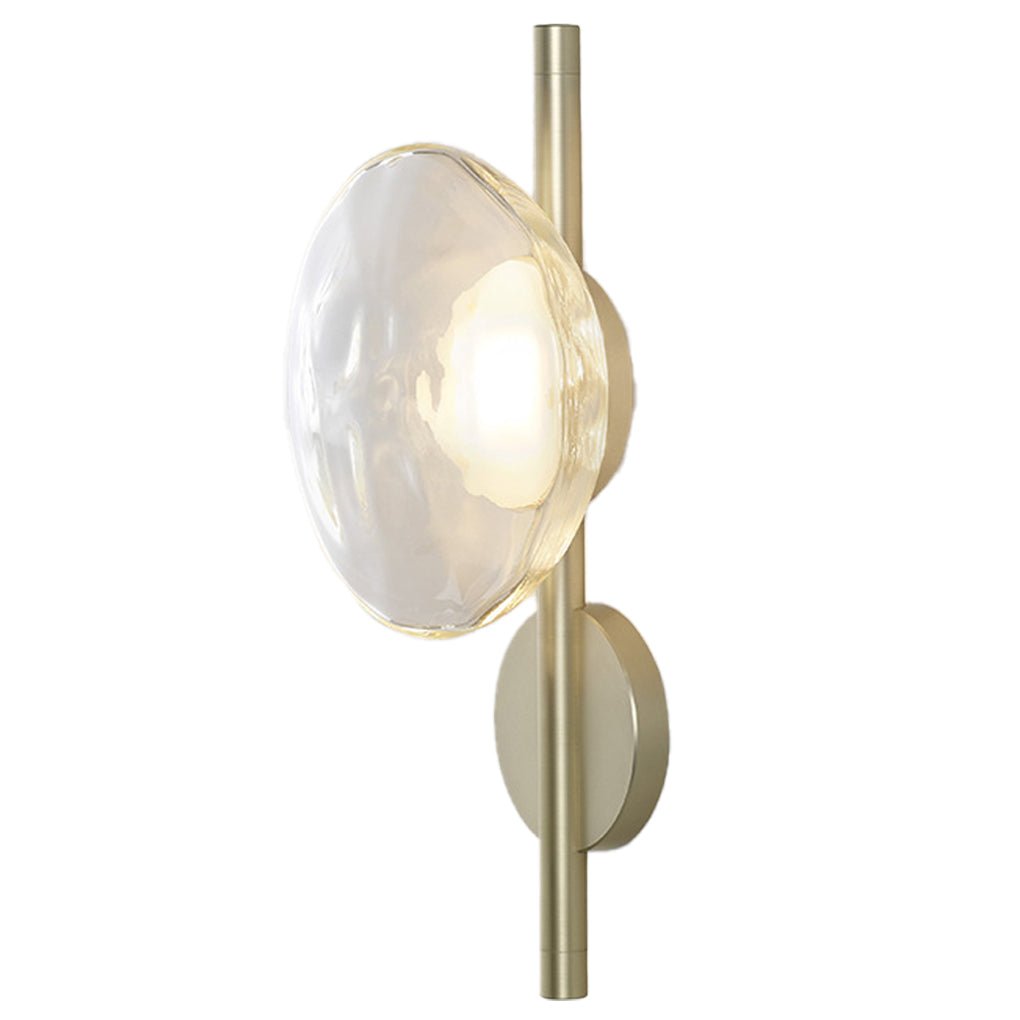 Round Glass Shell Design Wall Sconce