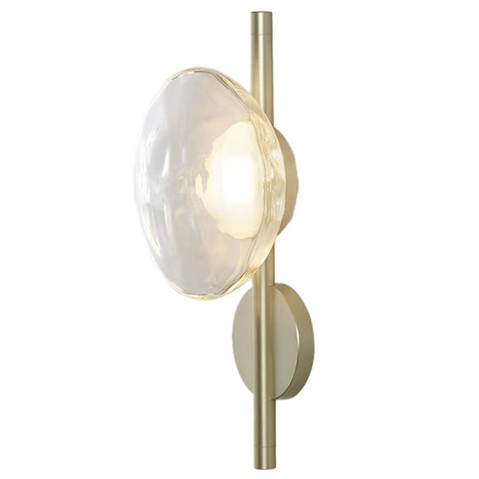 Round Glass Shell Design Wall Sconce