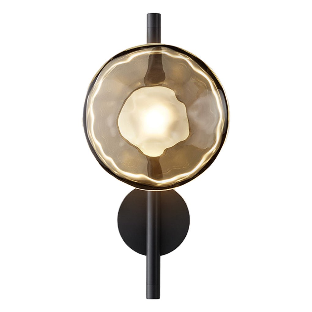 Round Glass Shell Design Wall Sconce