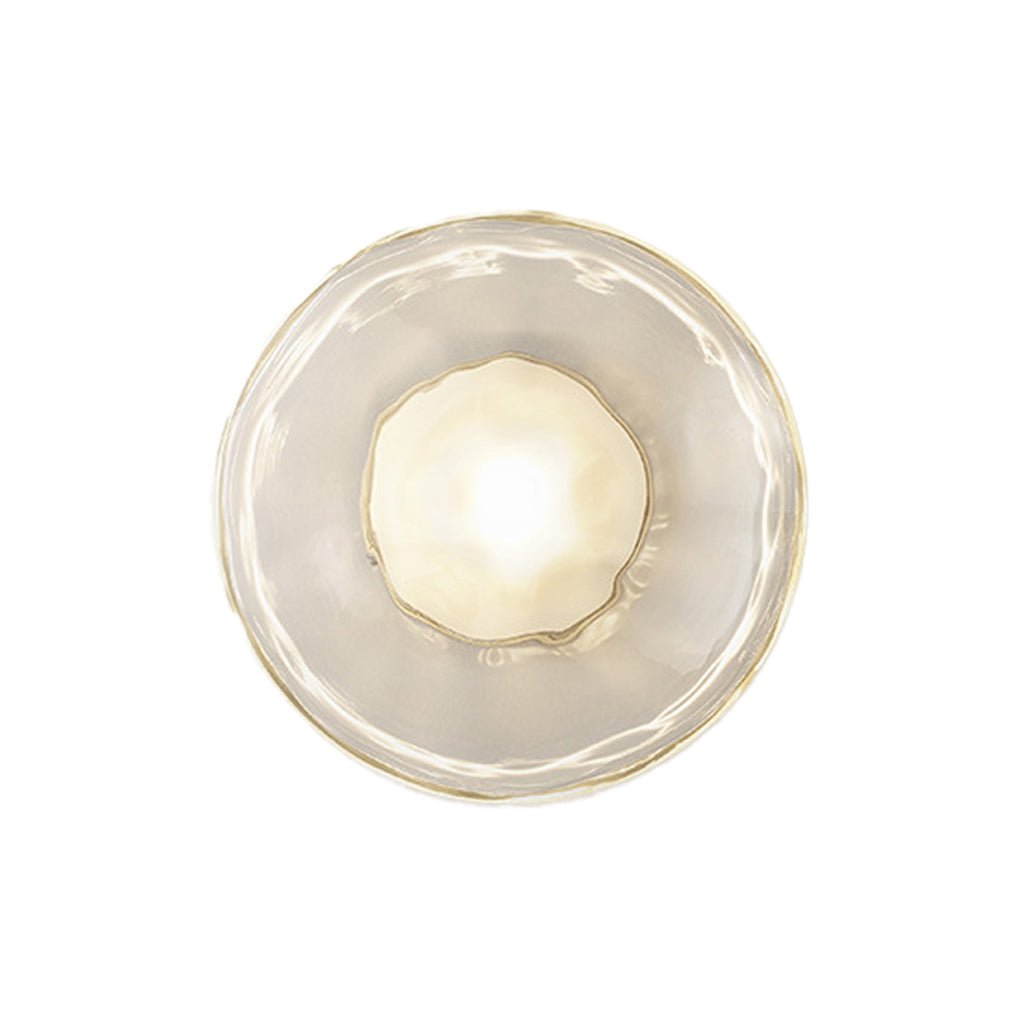 Round Glass Shell Design Wall Sconce