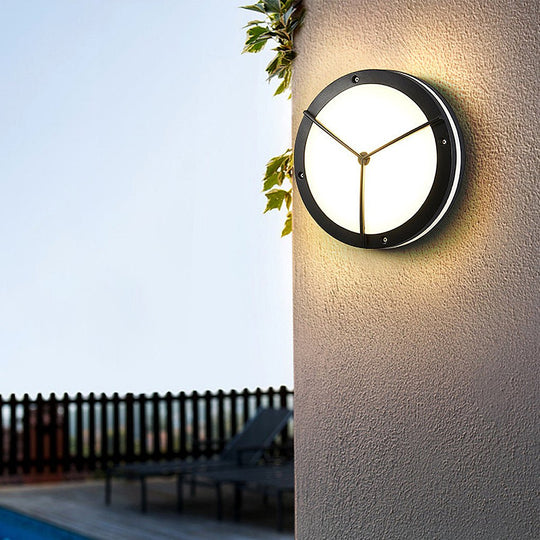 Round Outdoor – Waterproof LED Wall and Ceiling Light for Courtyard and Balcony