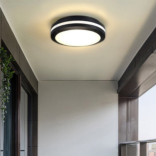 Round Outdoor – Waterproof LED Wall and Ceiling Light for Courtyard and Balcony