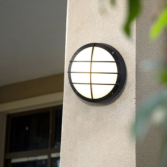 Round Outdoor – Waterproof LED Wall and Ceiling Light for Courtyard and Balcony
