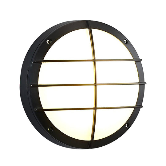 Round Outdoor – Waterproof LED Wall and Ceiling Light for Courtyard and Balcony