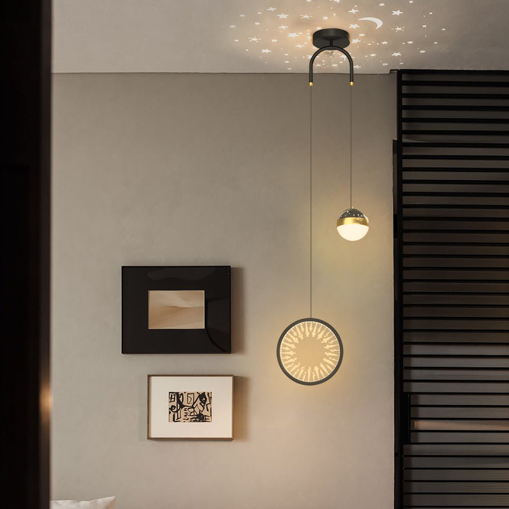 Starry Projection Pendant Light with 3-Step Dimming