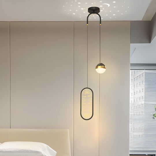Starry Projection Pendant Light with 3-Step Dimming