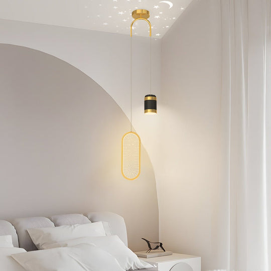 Starry Projection Pendant Light with 3-Step Dimming