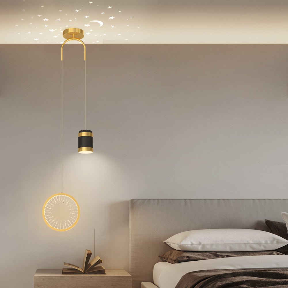 Starry Projection Pendant Light with 3-Step Dimming