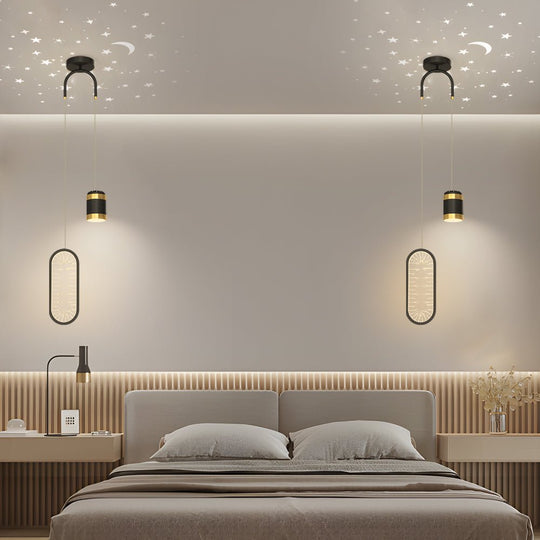 Starry Projection Pendant Light with 3-Step Dimming