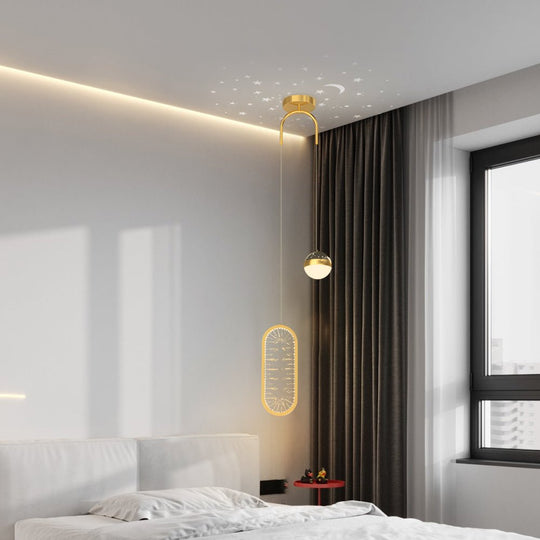 Starry Projection Pendant Light with 3-Step Dimming