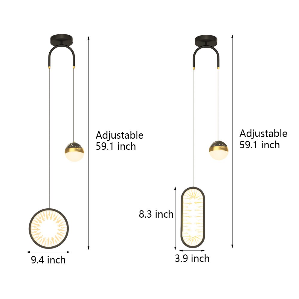 Starry Projection Pendant Light with 3-Step Dimming